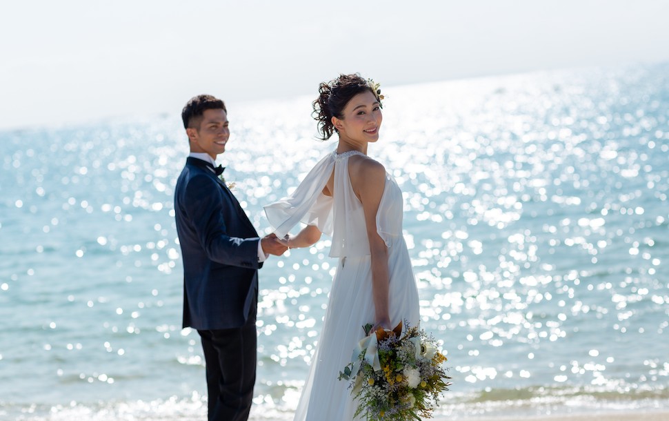 ビーチ挙式 ビーチフォト プラン 結婚写真を沖縄で残すならフォトウエディング専門のスタジオsuns